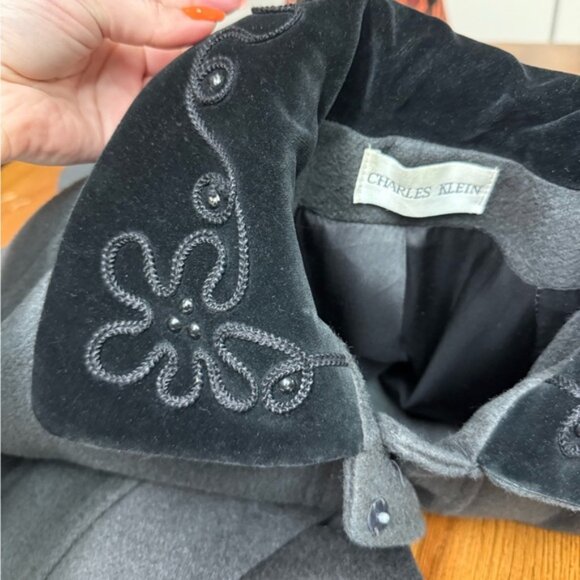 Vintage Charles Klein for Forstmann Wool Princess Coat Cape Collar Maxi Overcoat - Picture 9 of 14